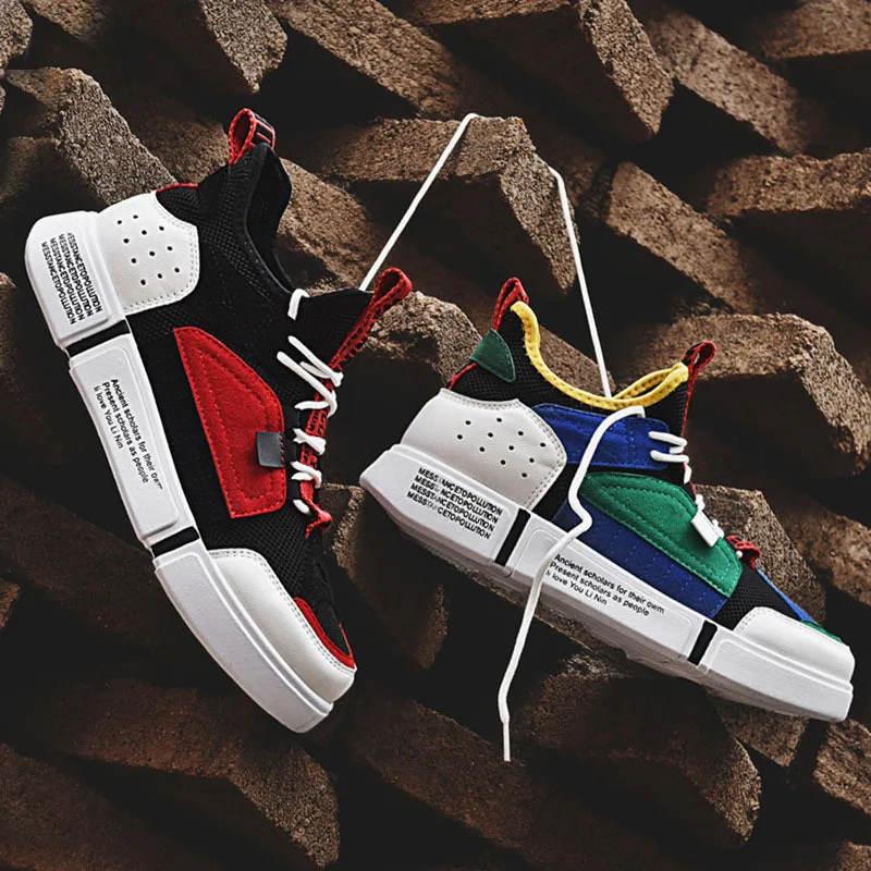 

2018 Hot Autumn New Men's Shoes YELLOW Casual INS Super Korean Breathable Fashion Sneakers Comfortable Board Zapatos For Man