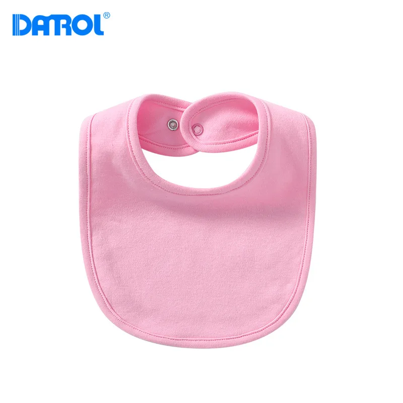 DANROL, Детские хлопковые нагрудники, 3 слоя, Одноцветный цветной нагрудник для маленьких мальчиков и девочек, водонепроницаемые детские шарфы, Слюнявчики, полотенца - Цвет: Розовый
