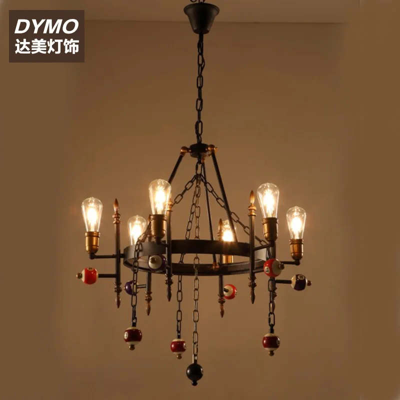

American style retro loft table tennis room dining room dining room room cafe bar personality Chandelier