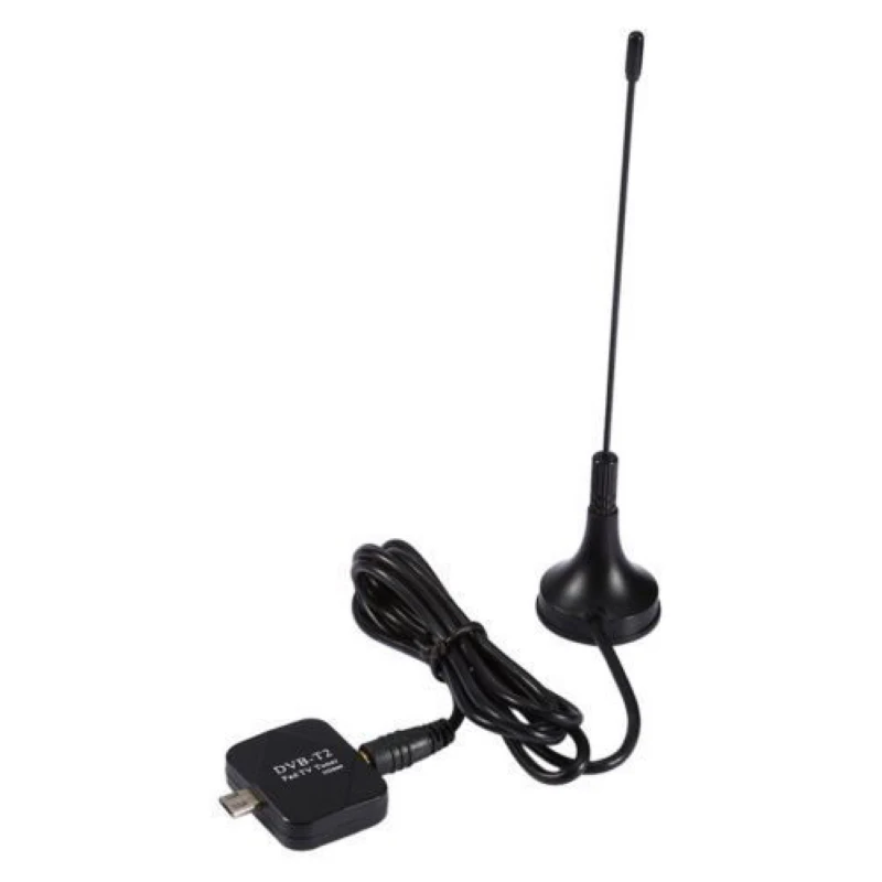 Mayitr 1pc DVB-T2 Micro USB Dongle Digital HD TV Tuner Receiver + 2 Antenna Kits For Android Phone