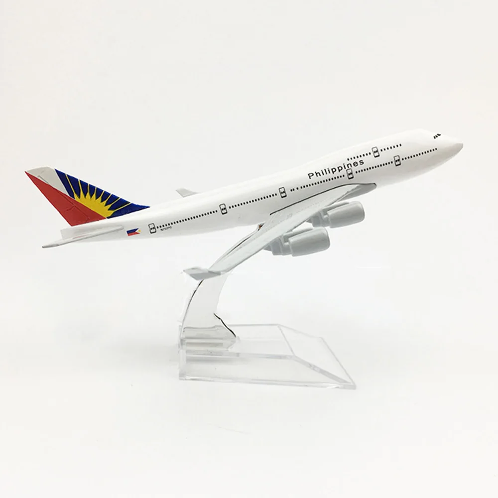 1/400 Scale Alloy Aircraft Boeing 747 Philippines 16cm Alloy Plane B747 Model Toys Children Kids
