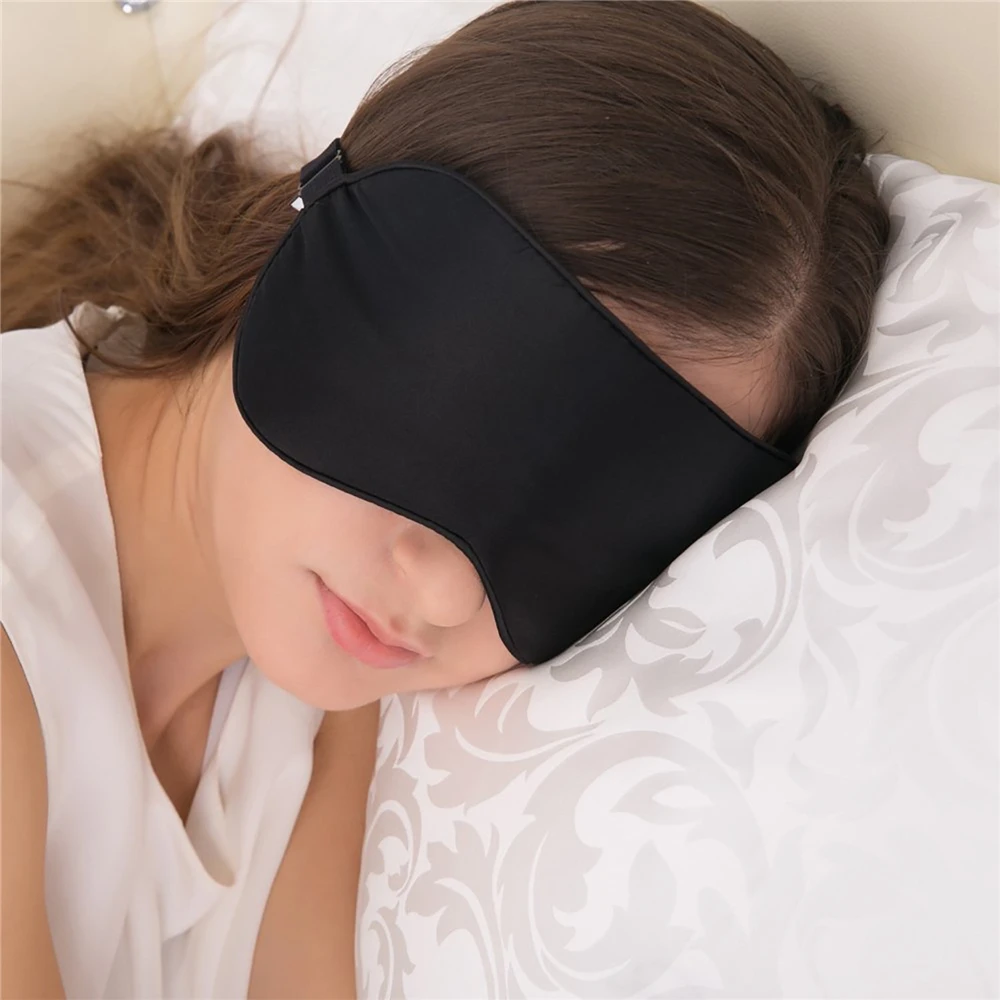 1Pcs Silk Sleep Mask Sleeping Eyeshade Cover Health Care Wellness Eye Patches Night Sleep Aid Eyemask For Men Women