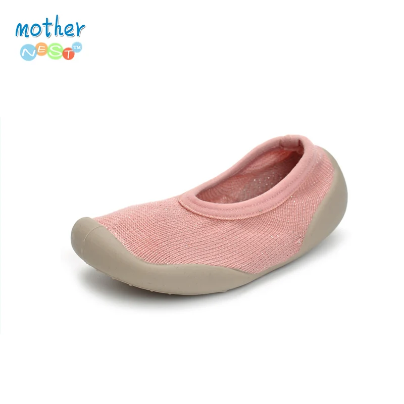 

Baby First Walkers Breathable Antiskid Sock Shoes Soft Elastic Slip on Rubber Sole Walking Shoes Summer Autumn Casual Flats 1-3Y