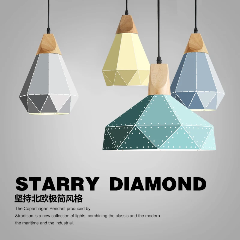  Modern minimalist design pendant lamp Nordic creative colorful led lamp home lighting bar restauran - 32837397460
