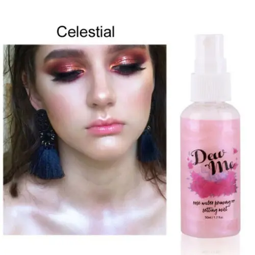 New Hot Highlighter Bronzer Liquid Setting Spray Illuminating Face Shimmer Long-lasting Brighten Glow Rose Gold Highlight Makeup