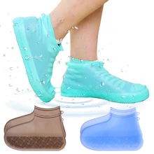 1 пара износостойких водонепроницаемых дождевых чехлов, складывающихся дождевых сапог, унисекс, устойчивые уличные силиконовые Нескользящие бахилы