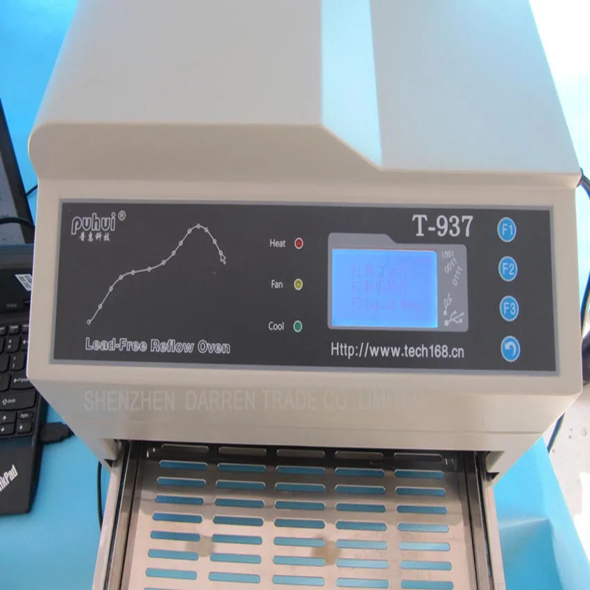 US $659.93 1pc The Latest PUHUI T937 Leadfree Relow Oven Infrared IC Heater T937 Reflow Solder Oven BGA SMD SMT Rework Sation T937