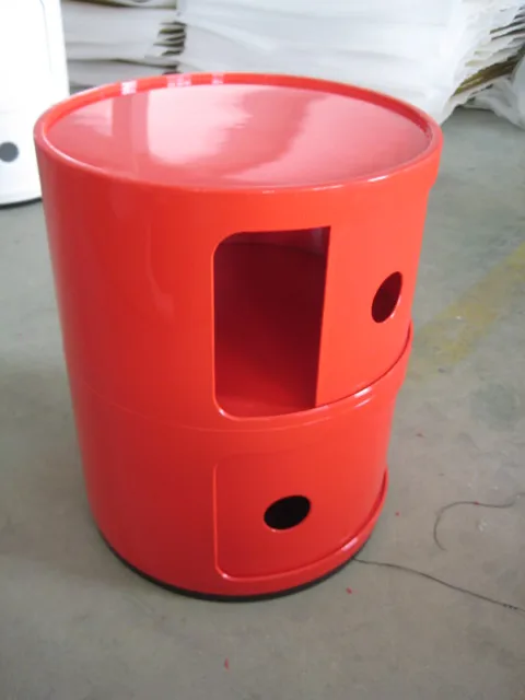 Ferreiri Componibili блок хранения 2 круглый современный многофункциональный шкаф для хранения гостиная прикроватный шкаф ABS - Цвет: red