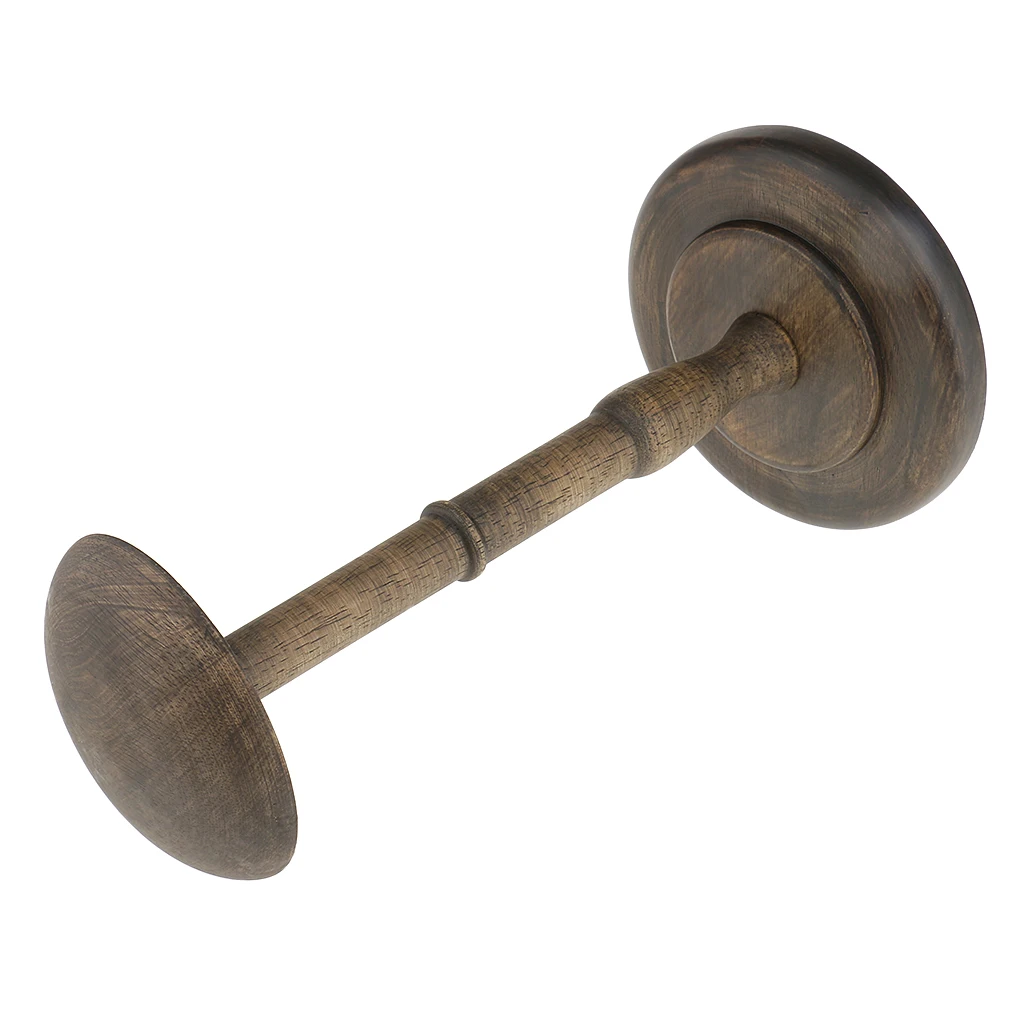 13inch Height Vintage Style Wood Wooden Freestanding Hat Rack / Cap / Wig / Helmet Holder Display Stand with Round Base	