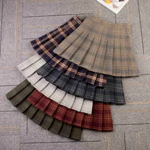 Ограниченная серия юбок Saia Longa юбка Лолиты плиссированная консервативный стиль клетчатая мини-юбка длиной выше колена с завышенной талией Осень-зима
