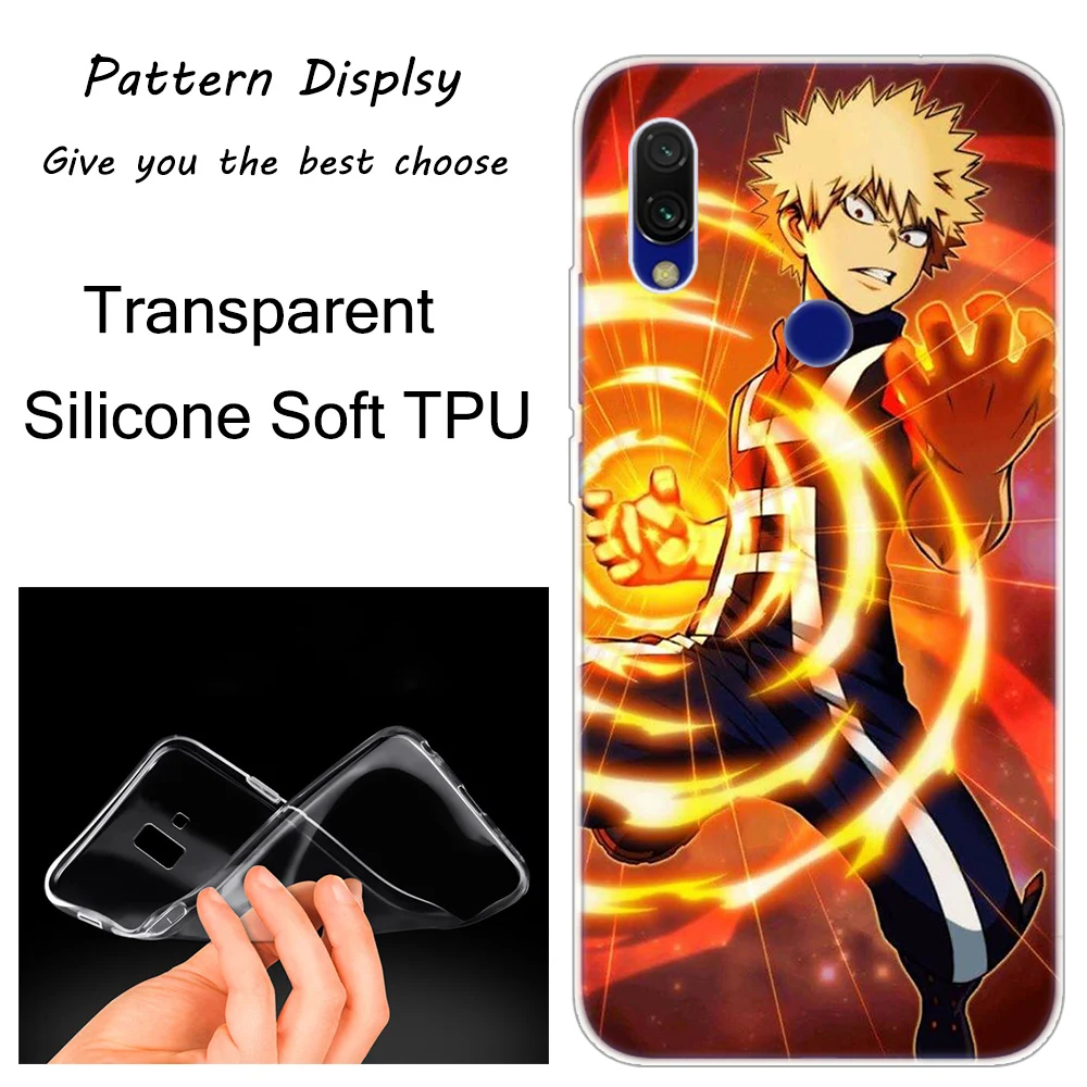 My Hero Academia Anime Black TPU Phone Case For Redmi K20 7 7A 5 5Plus 6 6A S2 Note 8 7 6 5 Pro Models