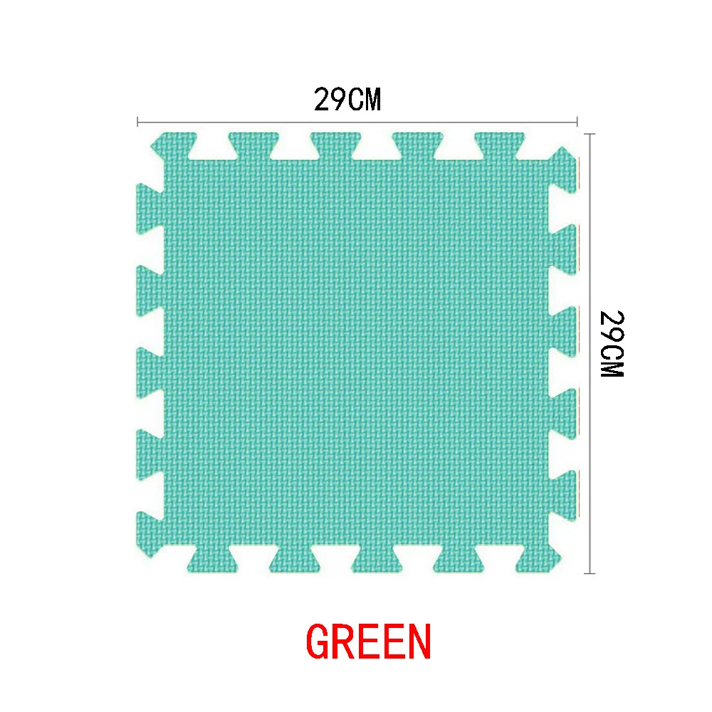 Детский коврик-пазл из пенополистирола EVA 18, 24or36/Лот, блокирующая плитка для упражнений, напольный ковер для детей, 29x29 см, толщина каждого спортивного зала 8 см - Цвет: green