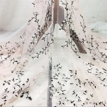 

3yardsX 120cm Summer multi color branches lace embroidery cloth fashion children's clothing women's dress lace embroidery fabric