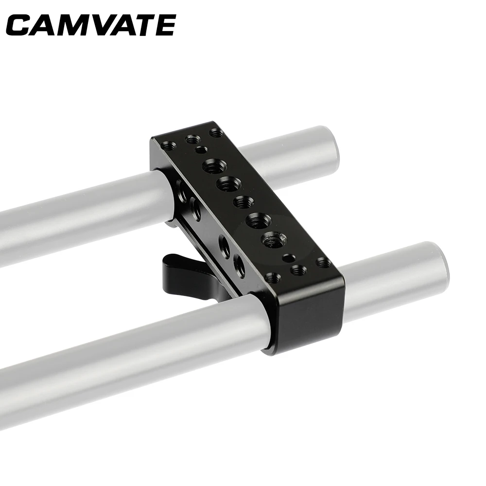 CAMVATE 15 мм двойной стержень зажим адаптер с 1/4 &quot 20 &amp M4 резьбы C2099|Аксессуары для