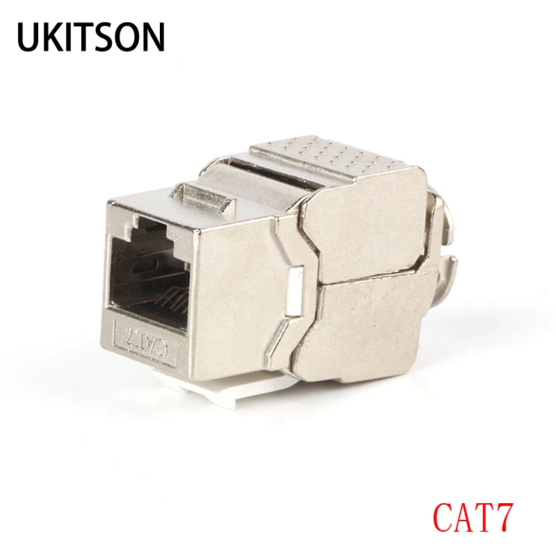 

Keystone CAT7 RJ45 Shielded Slot CAT 7 Zinc Alloy Connector Modules LAN Insert Coupler