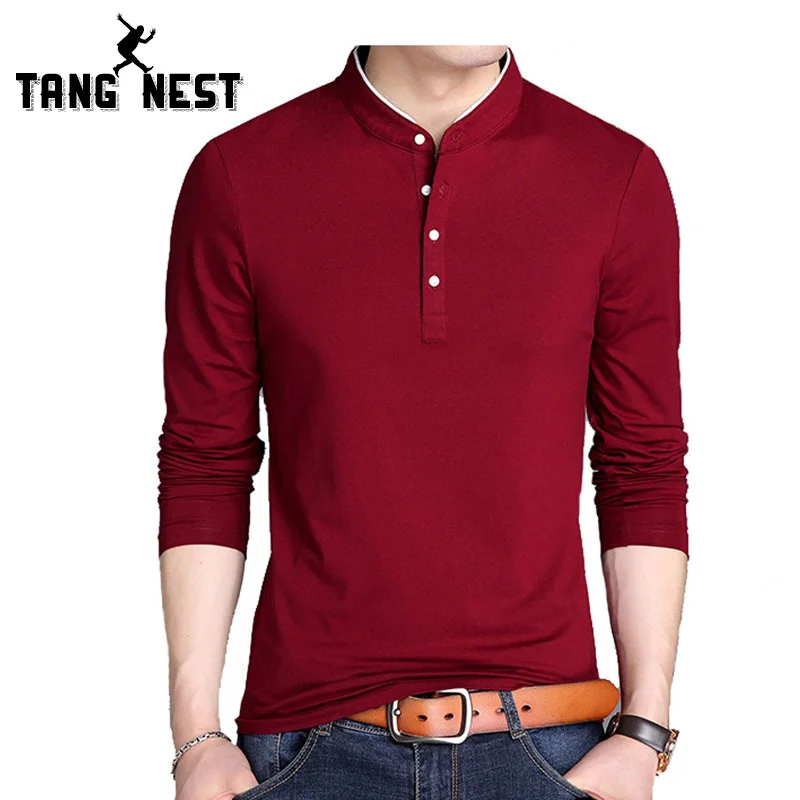 

TANGNEST 2019 Fashion Long-sleeved Men T-shirt Casual Slim Comfortable T shirt Men Hot Sale Good Quality Tshirt 5 Colors MTL820