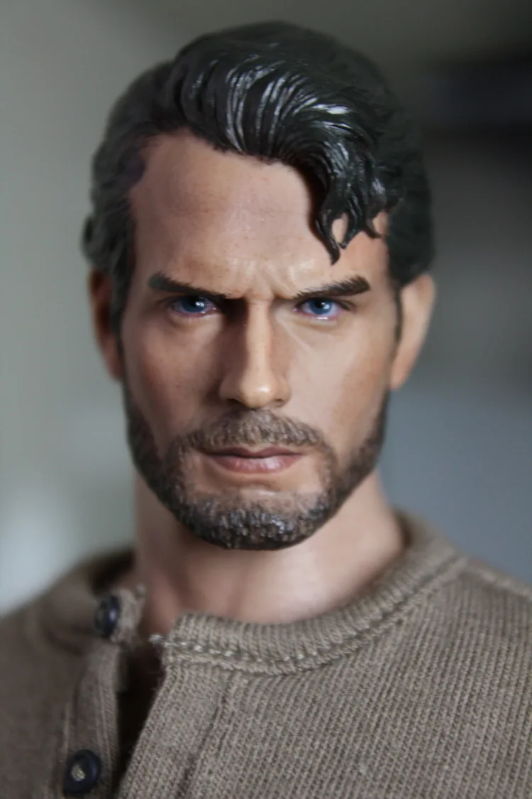 

1/6 Scale Ramped Worker's Decadent Edition Superman Henry Carvill Head Sculpt BeardHeadsculpt Model for 12 inches Male Figure