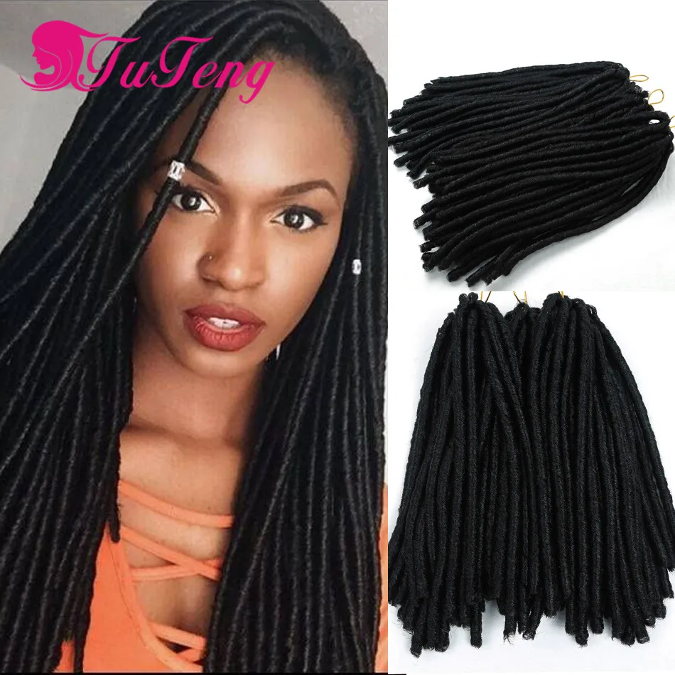 Faux Locs Crochet Hair 14 Inch Dreadlock Extensions Top Quality