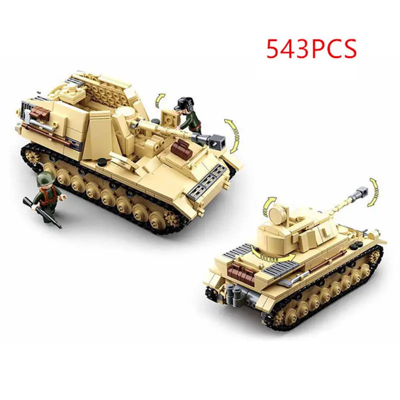 

Kids Building Blocks Toy WW2 Half tracked personnel carrier Battle of Stalingrad Panzer IV Building Blocks Toy for Children gift