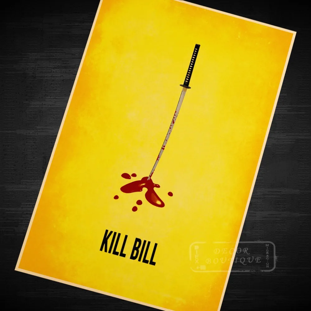 Kill Bill Minimalism Vintage Retro Poster Decorative DIY Wall Canvas ...
