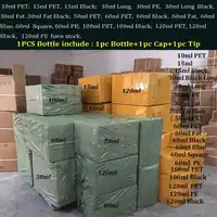 2000pcs Empty E Liquid Dropper Bottle Pen Shape PET PE long Bottle 10ml 15ml 30ml 50ml 60ml 100ml 120ml With Tamper Evident Cap