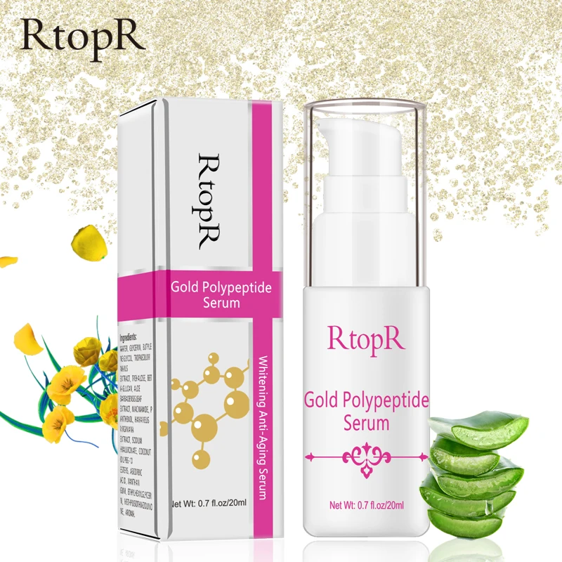 

Gold Polypeptide Serum Argireline Repair Skin Anti-aging Hyaluronic Acid Whitening Face Skin Care Essence Anti Wrinkle