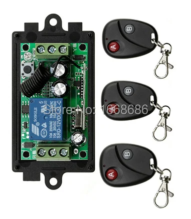 2015 New DC12V 1CH RF Wireless Remote Control Switch System Transmitter with Two button Receiver Smart