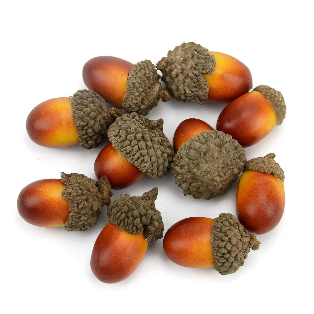 

Cheap 10pcs of Beautiful Brown Acorns mini Artificial Foam Fruit and Vegetables Fruits Home Wedding Christmas Tree Decoration