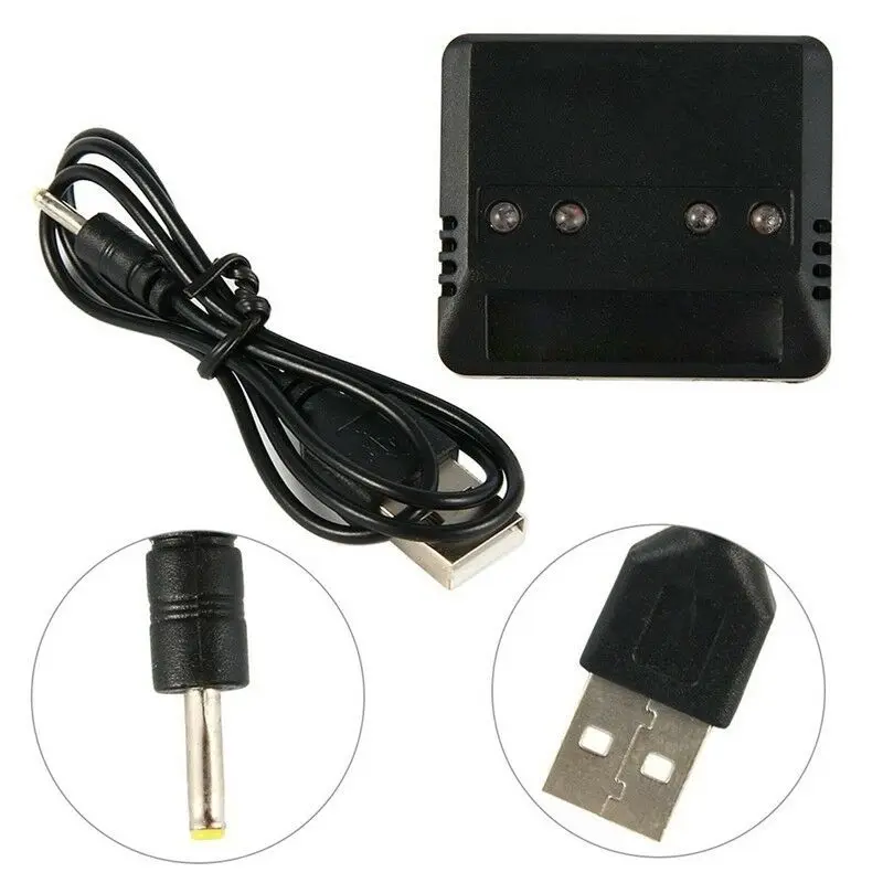 

3.7v Lipo Usb Charger 4 In 1 For Syma X5c X5sw X5sc Quadcopter Bc520 Q8q2 Lipo Charger Set Black