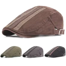 Мужской классический берет шляпа хлопок полосатый водитель, разносчик газет шляпы повседневные уличные Гольф Кепка CSHAT0361