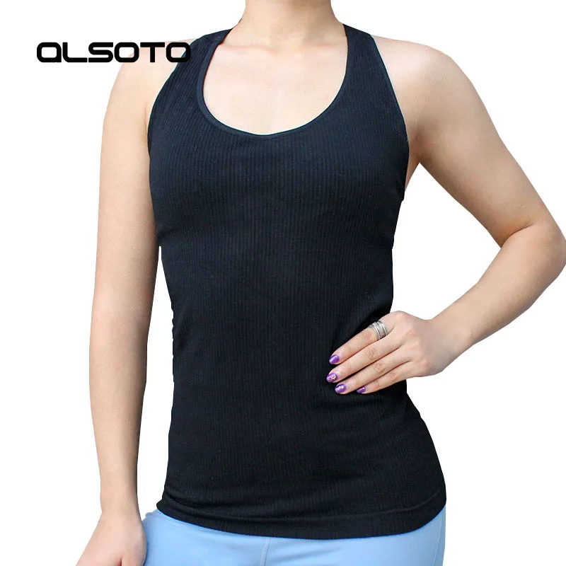 

Summer Women New Yoga Top Solid Color Woman Casual Round Neck Sleeveless Fitness Tops Quick Drying Slim Fit Sports Vest