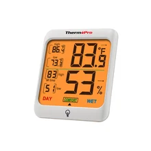 Thermopro TP53 Термометры и гигрометры влажность Цифровая метеостанция комнатный термометр с подсветкой ЖК-дисплей