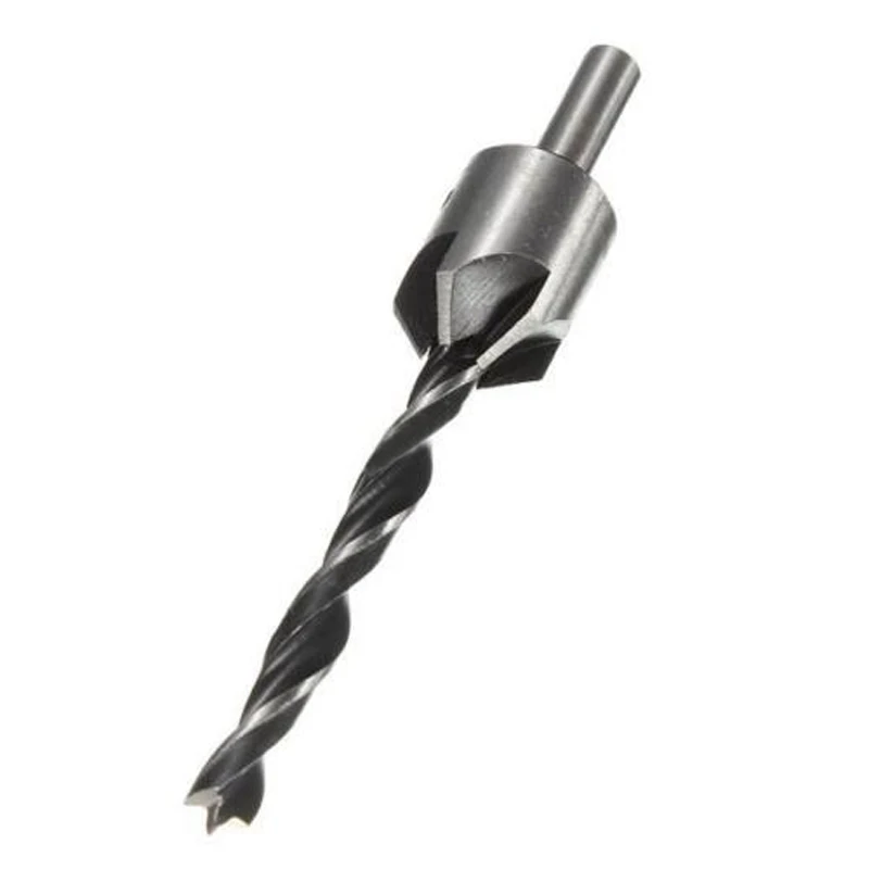 4pcs HSS 5 Flute Countersink Drill Bit Set Carpentry Reamer Woodworking Chamfer For Wood Milling Tool 3-6mm