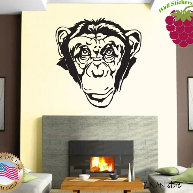 Cute Animals Wall Decals Monkey Sticker For Nursery Kids Baby Cute Animals Wall Decals Monkey Sticker For Nursery Kids Baby Bedroom Home Decoration Art Mural