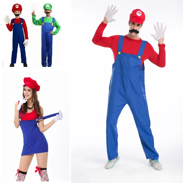 wholesale halloween costume stage costume family super mario overalls costume ps852