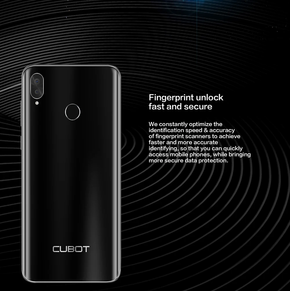 Cubot R15, экран капли воды MT6580P, четырехъядерный, Android 9,0, смартфон, 2 Гб ОЗУ, 16 Гб ПЗУ, отпечаток пальца, мобильный телефон, 3000 мАч