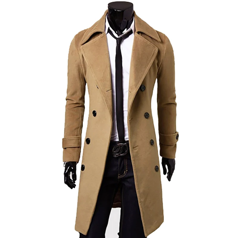 LASPERAL Autumn And Winter New Men's Fashion Long Woolen Coat 2019 Slim Casual Large Size Shirt | Мужская одежда