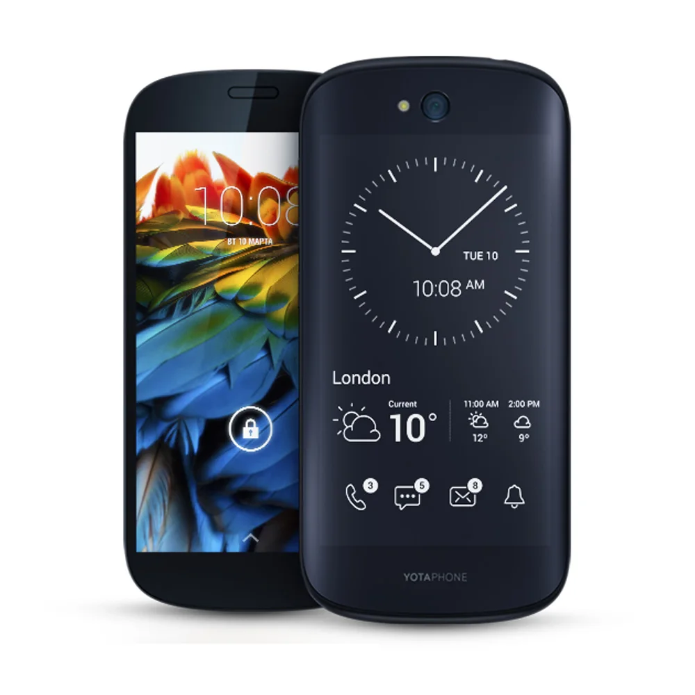 Купить Оригинал yota yotaphone 2 мобильный телефон qualcomm Львиный зев 800  5.0 дюймов fhd yd206 всегда-на задний экран 2 г + 32 г 4 г lte смартфон в  интернет-магазине с бесплатной доставкой