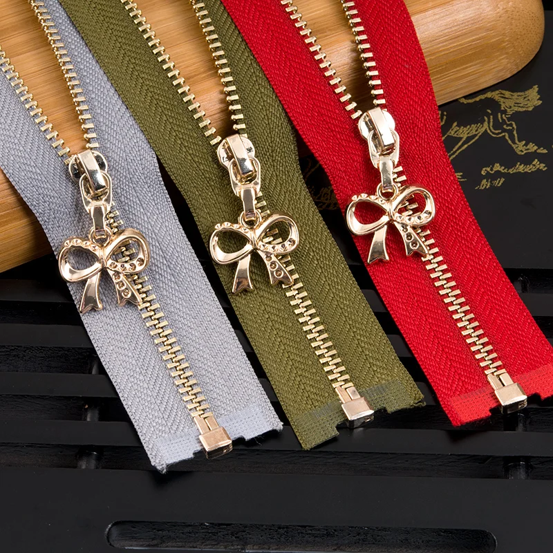 

2pcs/lot Metal Zipper for Jacket Jackets Zippers Decorative Pull Sewing Bulk Single Open End Sewing Tailor Accessories