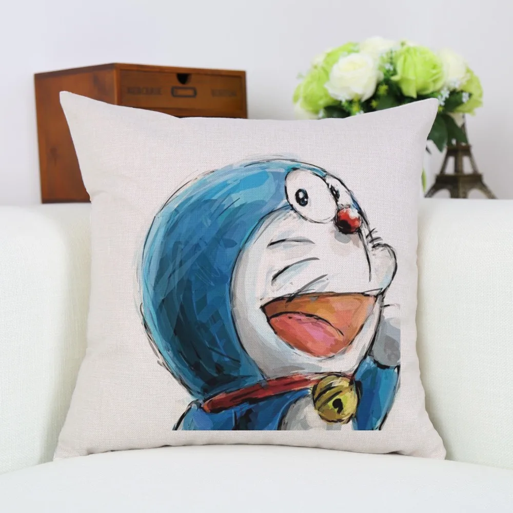 Doraemon Pillow Cover Doraemon Pillow Case Cartoon Doraemon Cat Japan Throw Pillow Cover