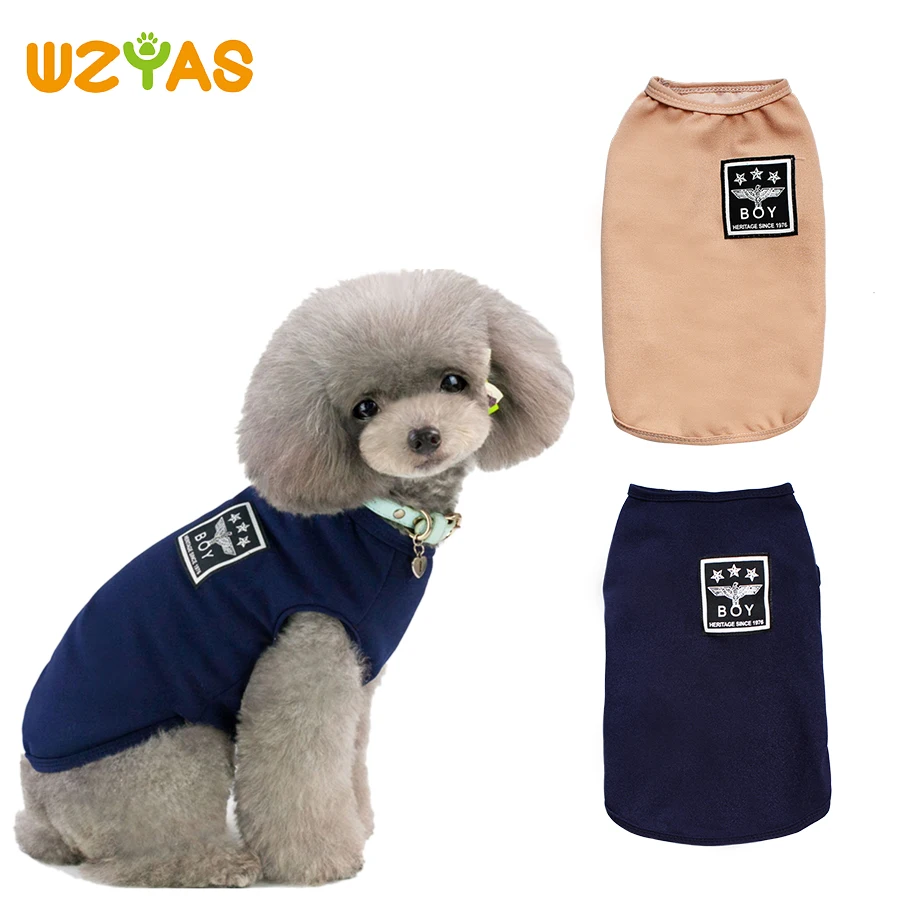 

S-XL Small Dog Shirts Tshirt Dog Solid Classic Pet Clothing Summer Sleeveless Puppy Clothes Jacket Coat Sweatshirt Vest Cat