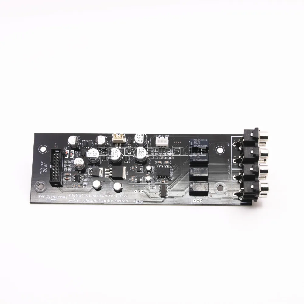 CS3310 Remote Preamplifier Board With VFD Display 4-way Input HiFi Preamp Remote Control Digital Volume Control Board