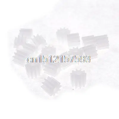 

20 Pcs White Plastic Electric Model Parts 6mm Dia Teeth Toothed Gears