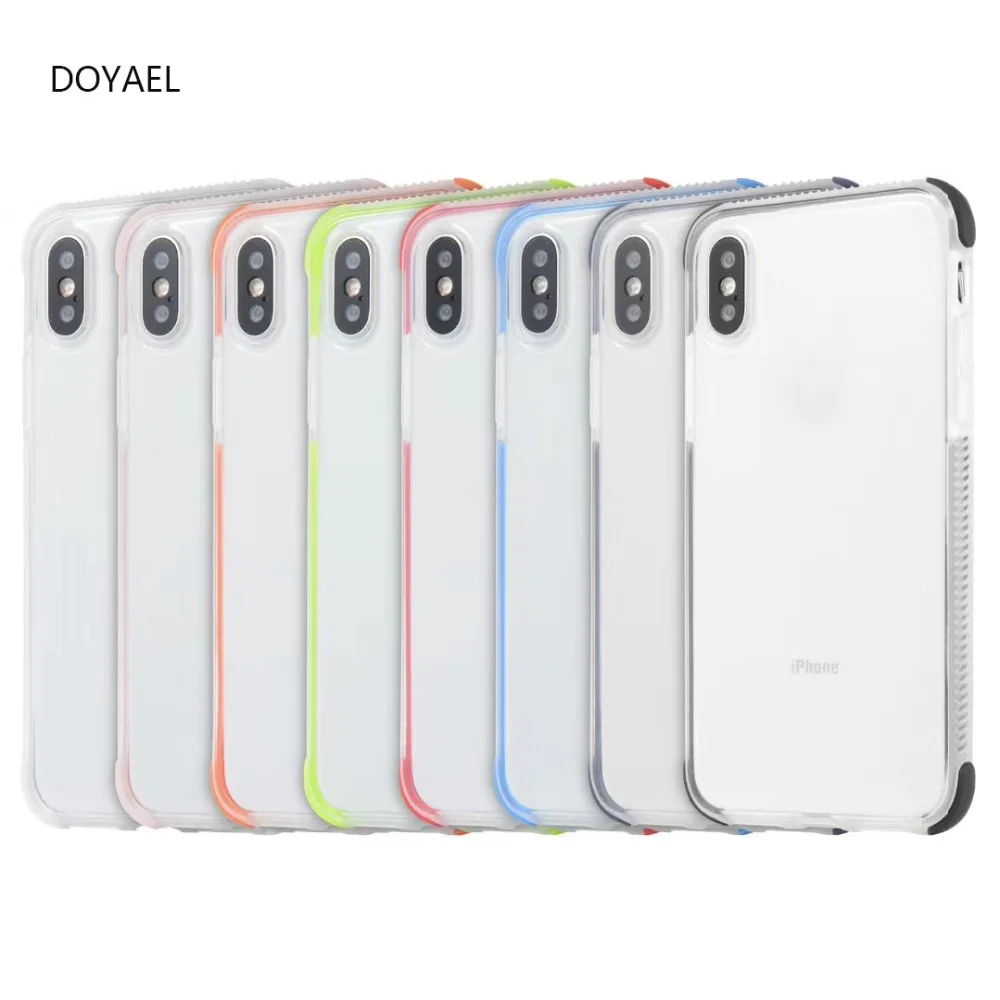 

DOYAEL Anti-knock Transparent cases For iPhone 7 Case Non-slip colorful TPU Phone Case For iPhone X 6S 8 7plus 8plus phone cover