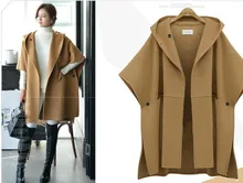 5xl women’s clothing Suit-dress Cloak Woolen Loose Coat Winter Clothes Woollen Overcoat Overcoat Fat Mm Long Windbreaker jacket