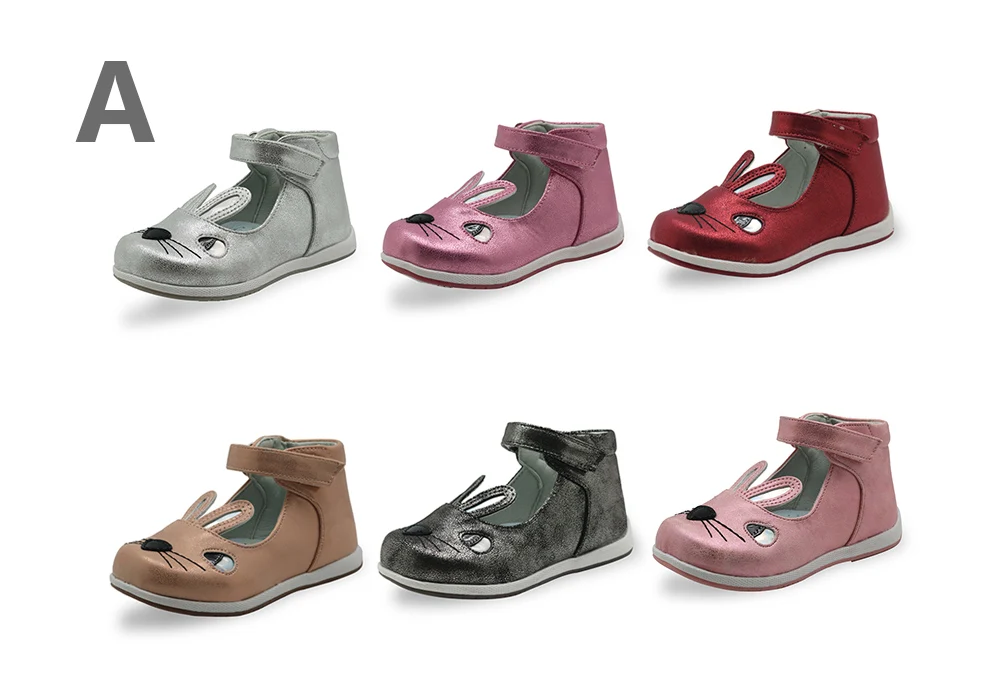APAKOWA/3 пары летней обуви для маленьких девочек; сандалии с заячьими ушками; сезон весна-осень; ортопедическая обувь с бантиком; Цвет; случайная отправка