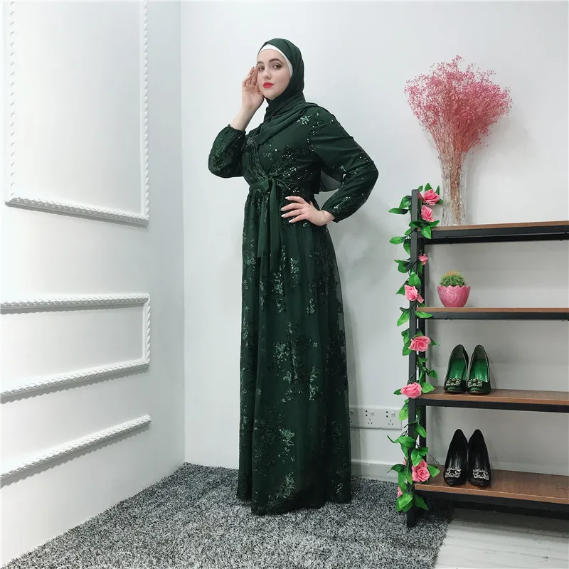 Мусульманская кружевная вышивка Bronzing abaya полное платье кардиган-кимоно длинные халаты Jubah Ближний Восток Eid Рамадан Исламская одежда