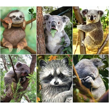 

Diamond Embroidery Animal Koala 5D Diy Diamond Painting Full Square Sloth Mosaic New Year Gift Rhinestone Home Decoration