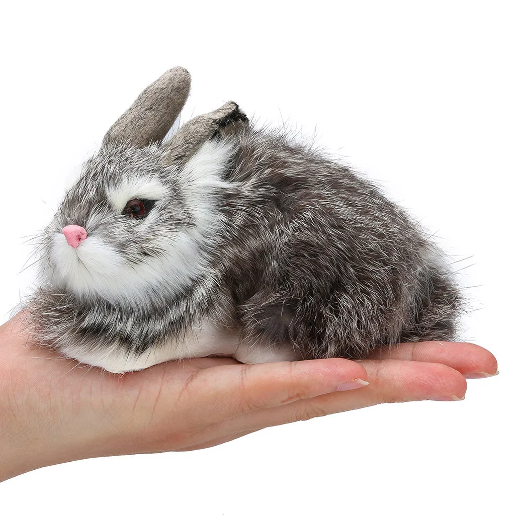 Моделирование мини-кролик животное модель Фигурка заяц фигурка миниатюра для домашнего декора украшения дома аксессуары маленькие украшения