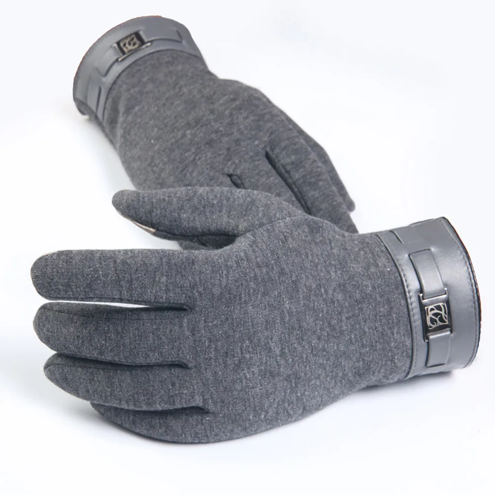 

Taotown Beatiful Fashion High quality Winter Mens Full Finger Smartphone Cashmere Gloves